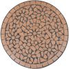 3 Piece Bistro Set Ceramic Tile Terracotta