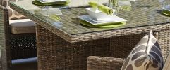 Direct Wicker 9-Piece Outdoor PE Rattan Wicker Patio Dining Table Set Garden Outdoor Patio Furniture Set