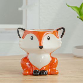 Simple Cartoon Animal Succulent Flower Pot Ceramic Flower Pot (Option: A)