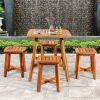 Backyard Garden Indoor Patio Dining Set 5 Piece Dining Table Set