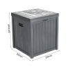 Free shipping 51gal 195L Outdoor Garden Plastic Storage Deck Box Chest Tools Cushions Toys Lockable Seat Waterproof  YJ